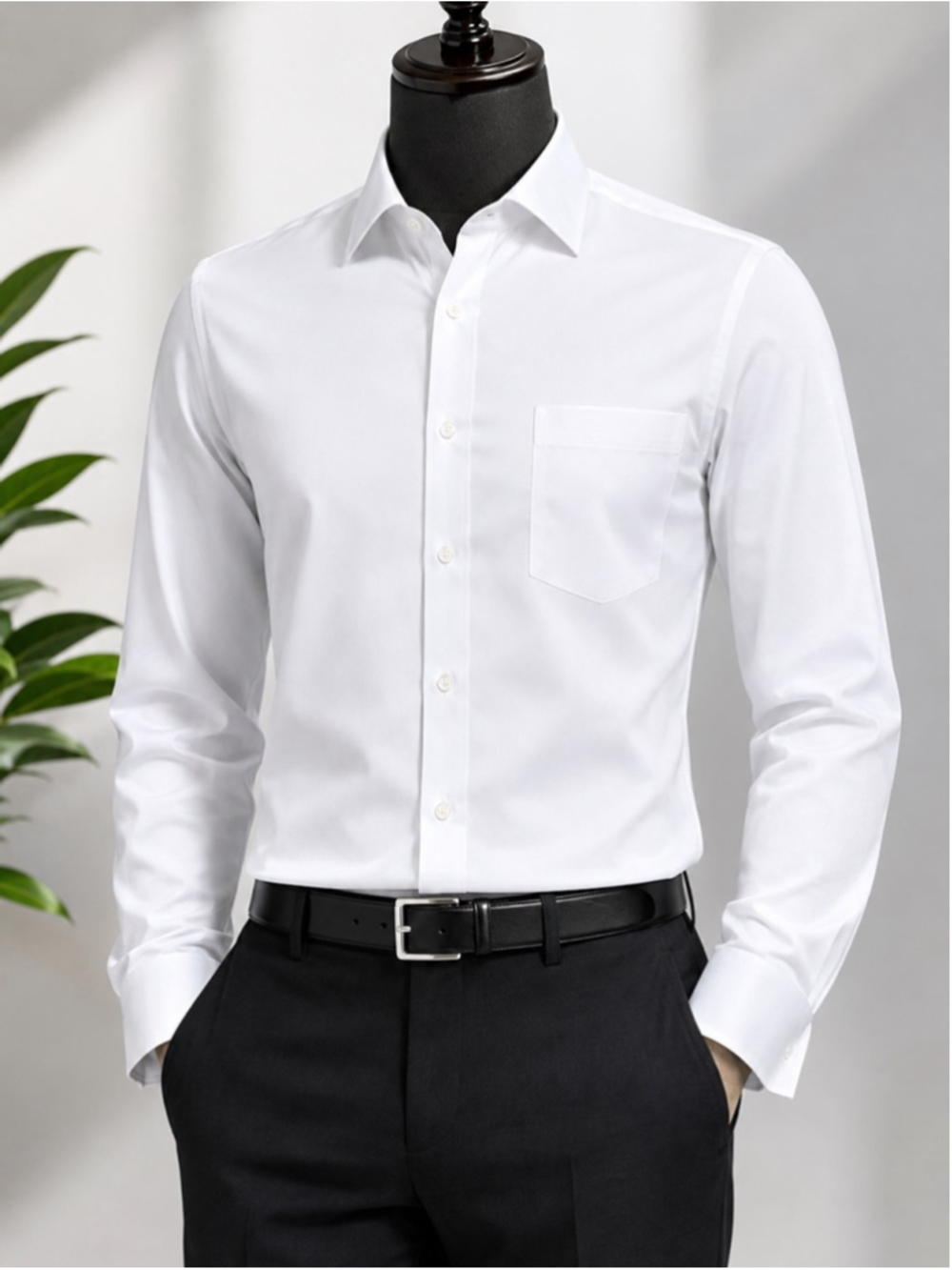 Henri Picard White Convertible Cuff Dress Shirt – Men’s Size 16½ 34/35 – New